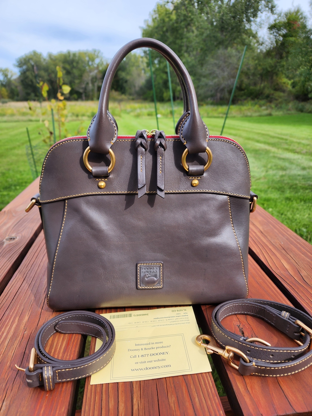 Dooney & Bourke Florentine Cameron Satchel In Elephant Gray